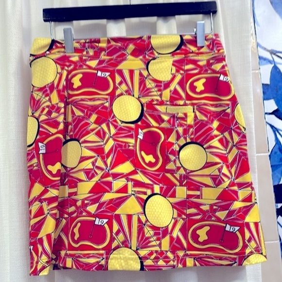 NWOT Women’s Golf Bella Polyester & Spandex Angle Golf Shot Straight Skort Sz L - Picture 6 of 8